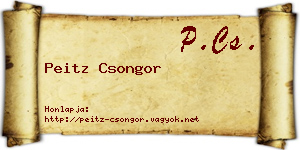 Peitz Csongor névjegykártya